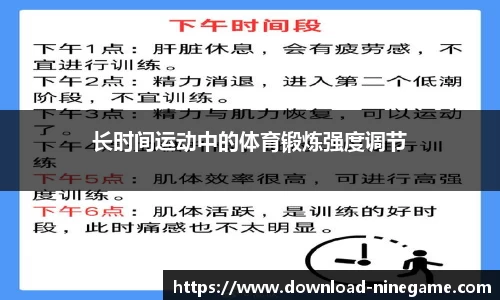 长时间运动中的体育锻炼强度调节