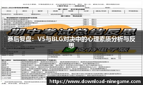 赛后复盘：V5与BLG对决中的心理素质分析与反思